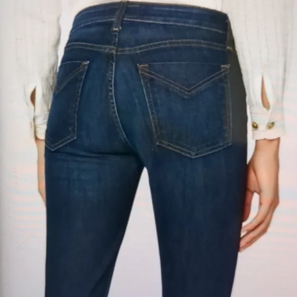 DEREK LAM*  Crosby 10 'Devi' mid rise authentic skinny jean medium wash 15" flat - Picture 5 of 11